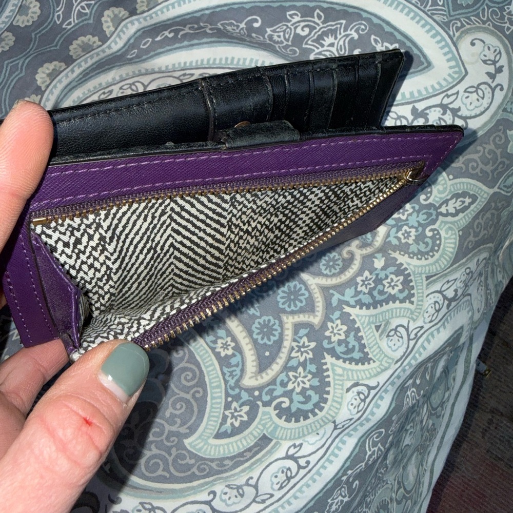 Rebecca Minkoff Purple Leather Studded Wallet - Picture 8 of 8